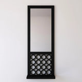 Modern Abstract Wooden Mirror Wall Shelves Set of 3